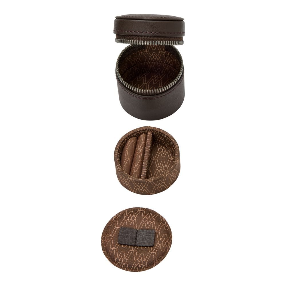 WOLF Earth 5 Piece Watch Box with Storage Coffee 190906