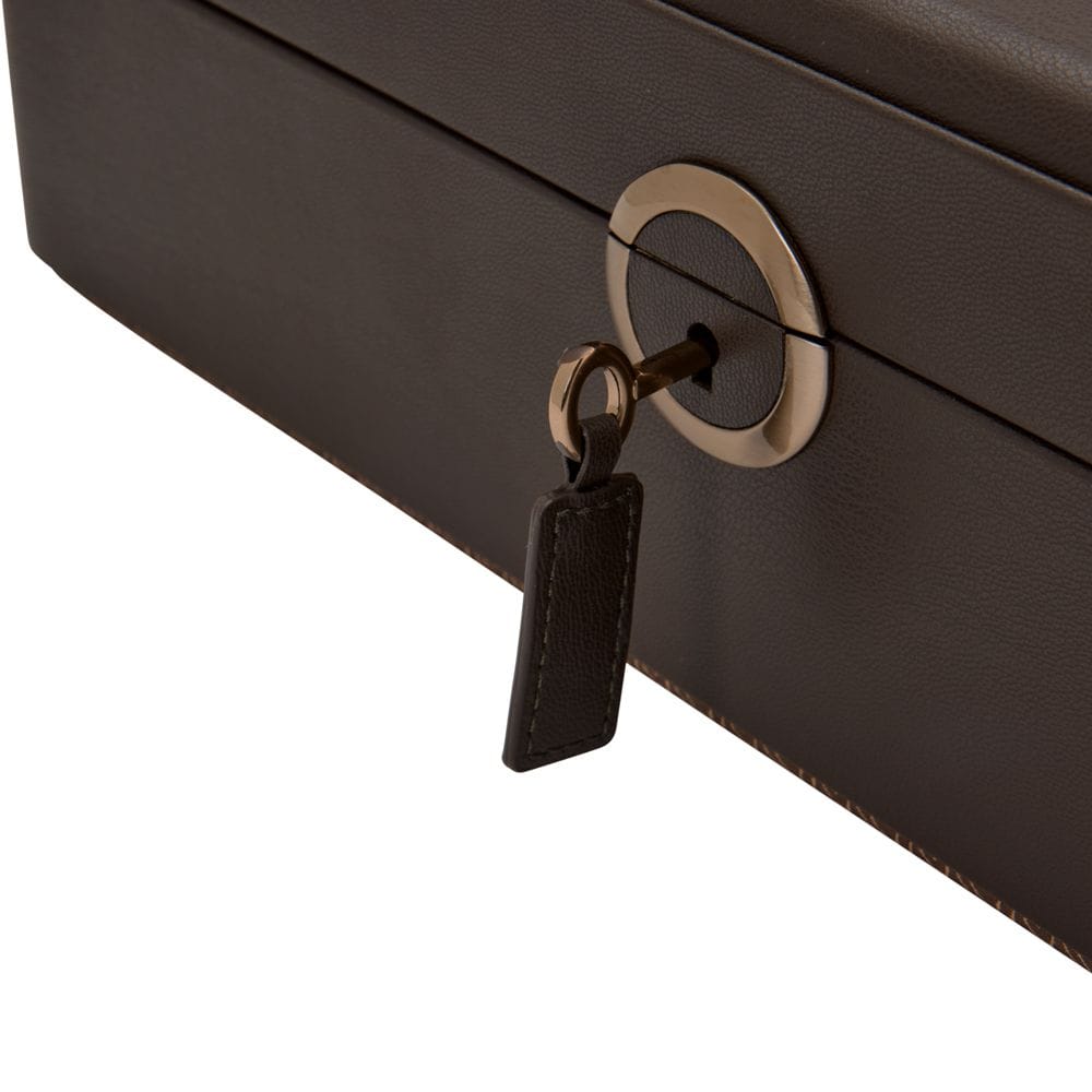 WOLF Earth 5 Piece Watch Box with Storage Coffee 190906