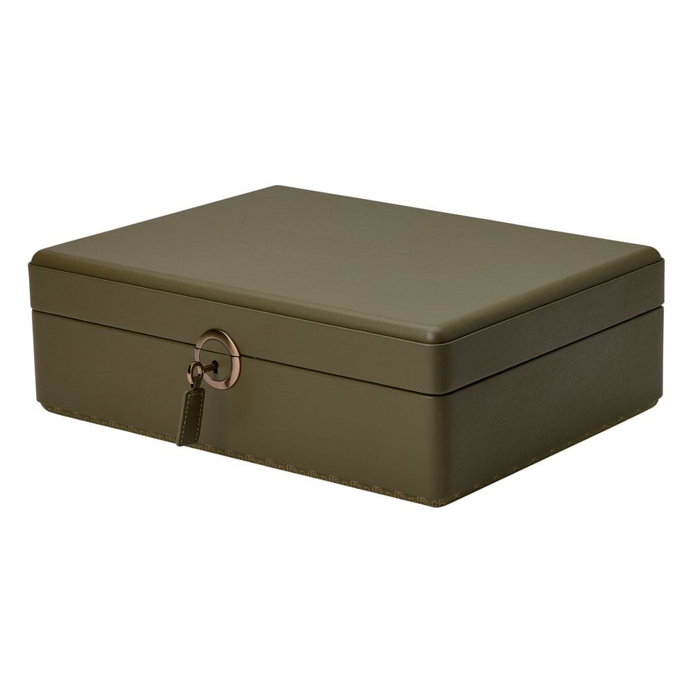 WOLF Earth 5 Piece Watch Box with Storage Olive 190941