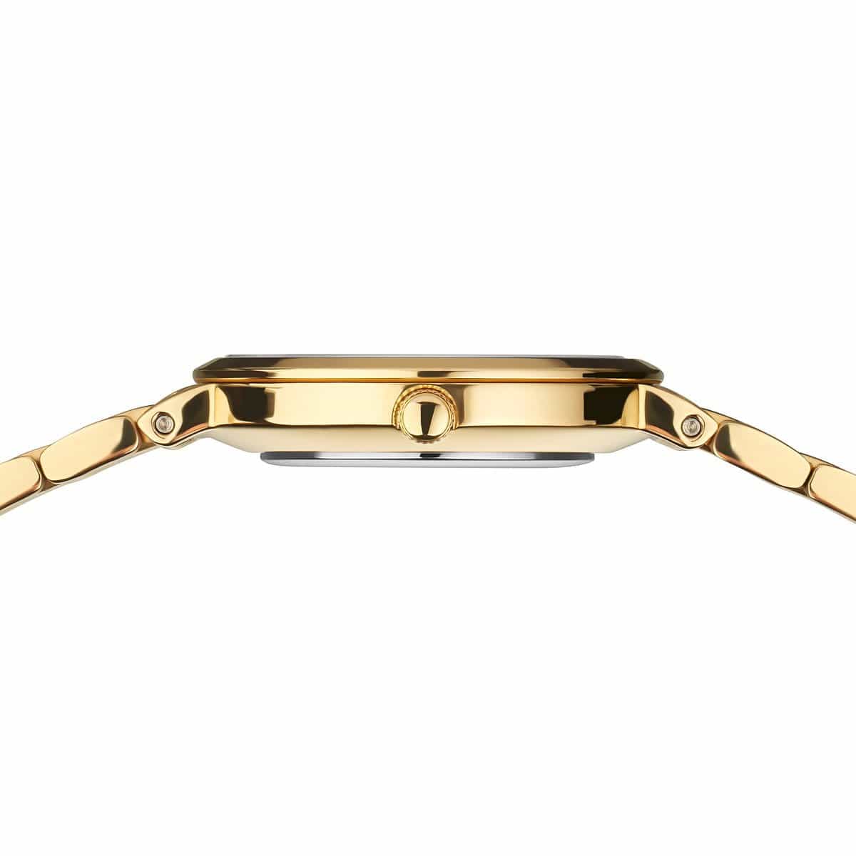 BERING Classic Polished Gold 26mm White Mother of Pearl Dial Women's Watch 19126-734