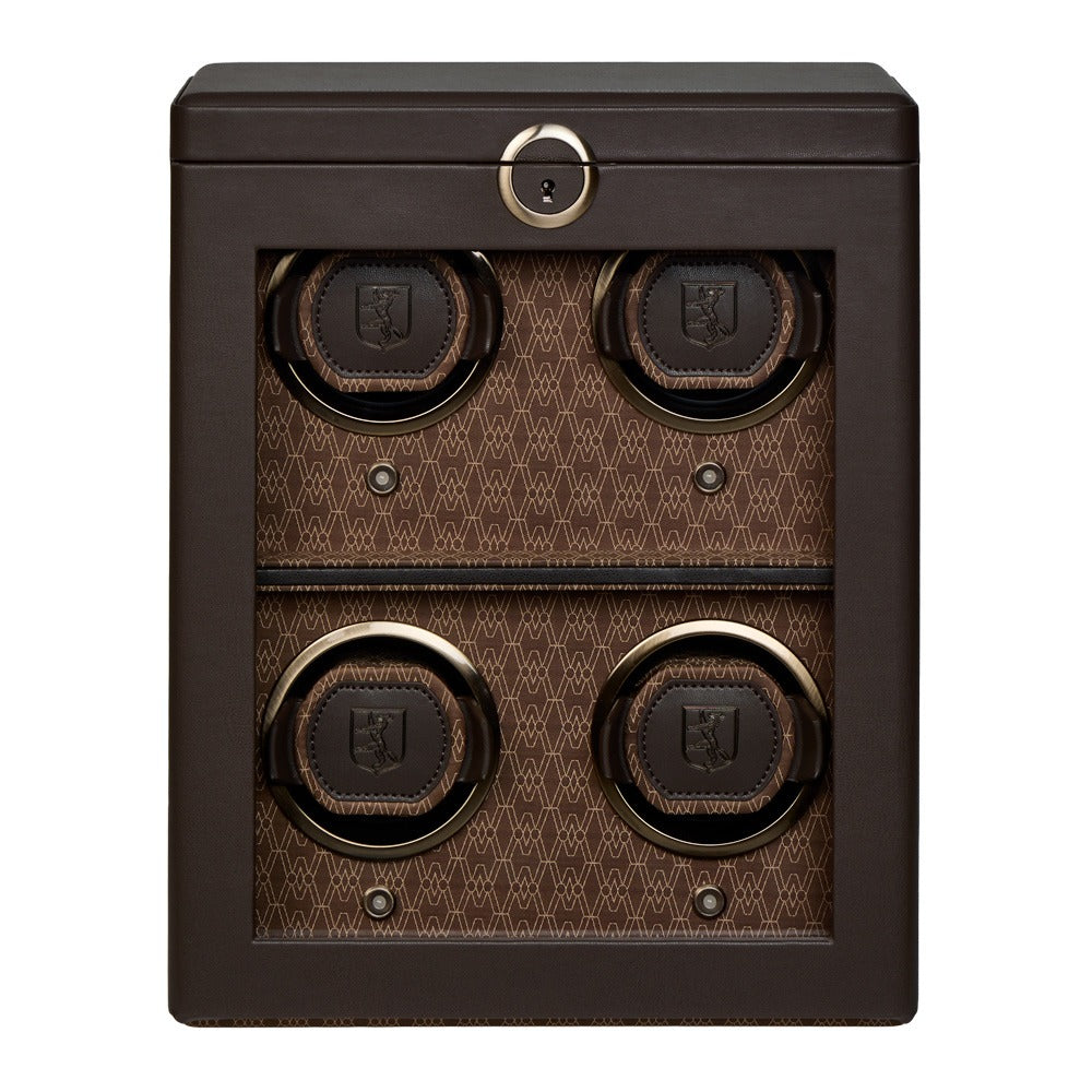 WOLF Earth 4 Piece Watch Winder Coffee 191406