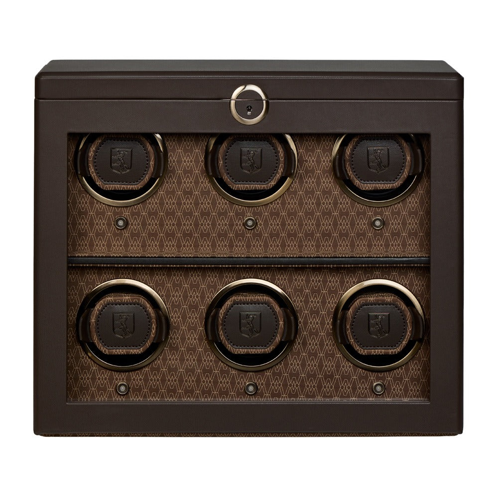 WOLF Earth 6 Piece Watch Winder Coffee 191606