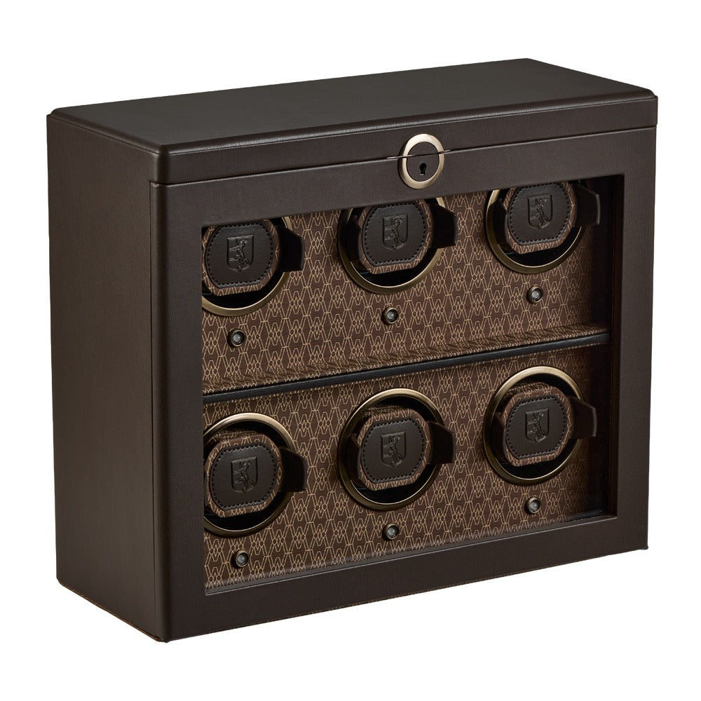 WOLF Earth 6 Piece Watch Winder Coffee 191606