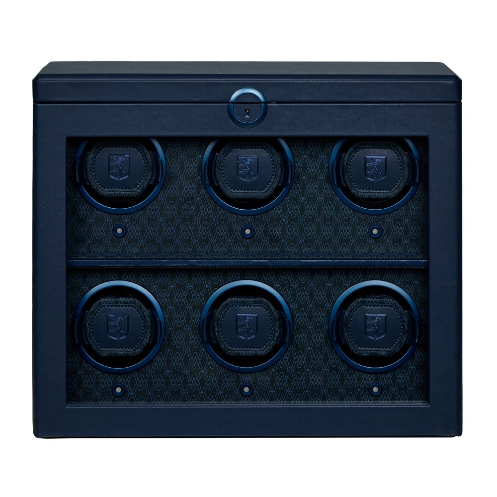 WOLF Earth 6 Piece Watch Winder Midnight Blue 191617