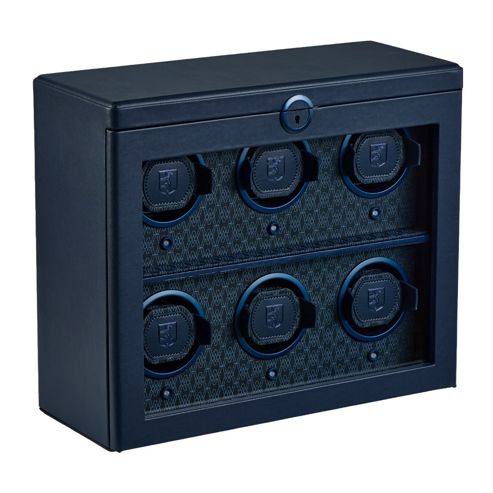 WOLF Earth 6 Piece Watch Winder Midnight Blue 191617