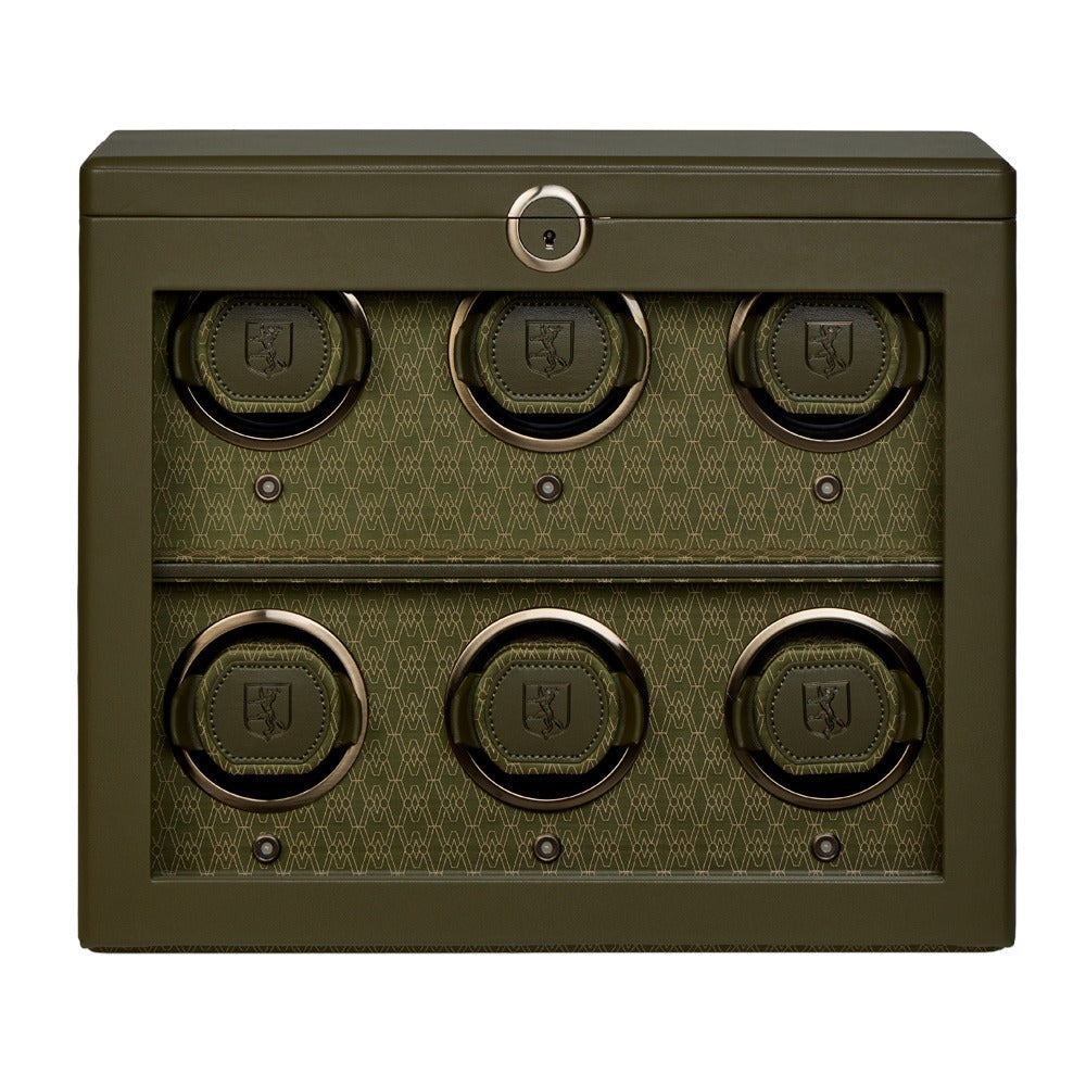 WOLF Earth 6 Piece Watch Winder Olive 191641