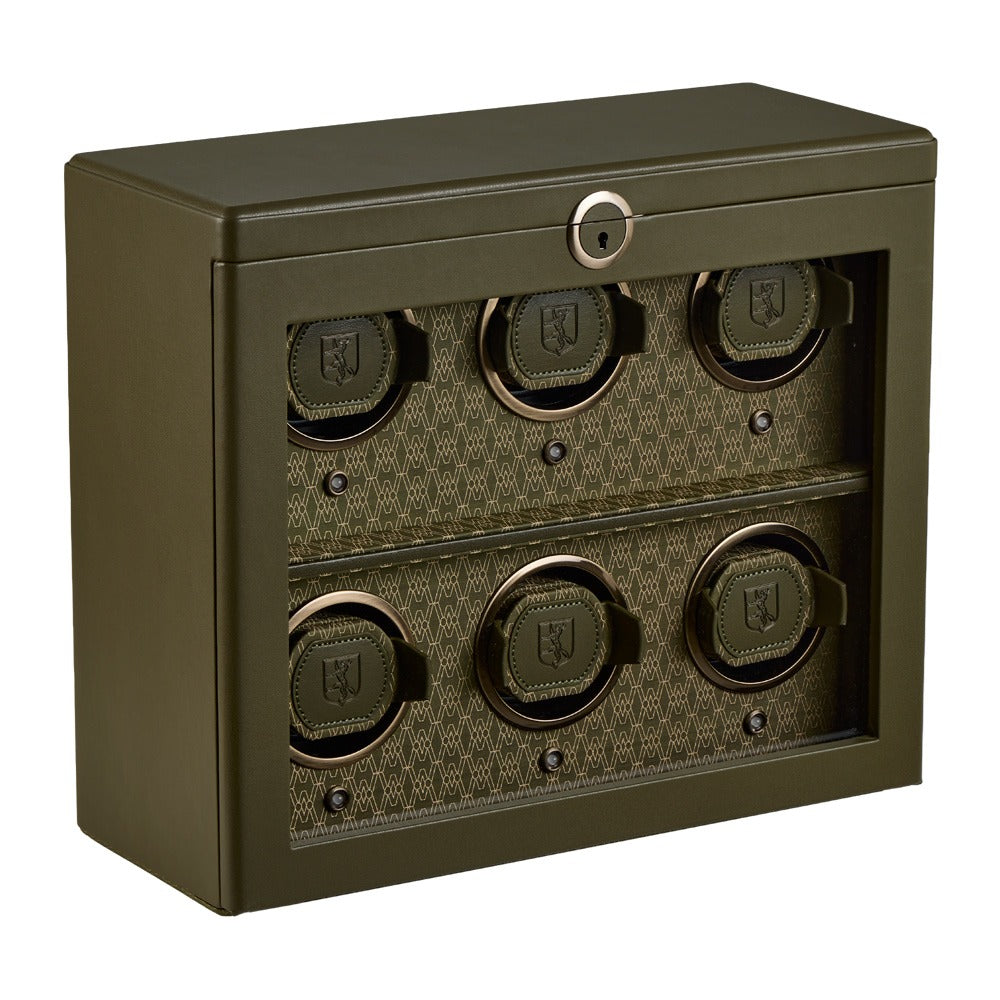 WOLF Earth 6 Piece Watch Winder Olive 191641