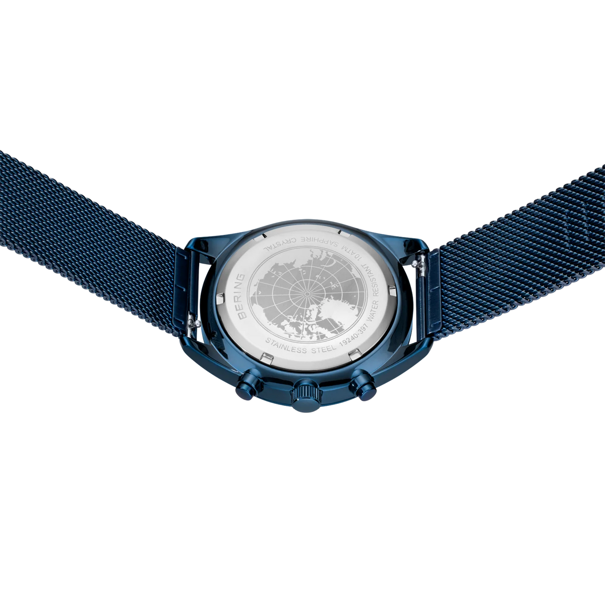 BERING Multifunction Mesh Watch Blue 40mm Blue Dial Men's Watch 19240-397