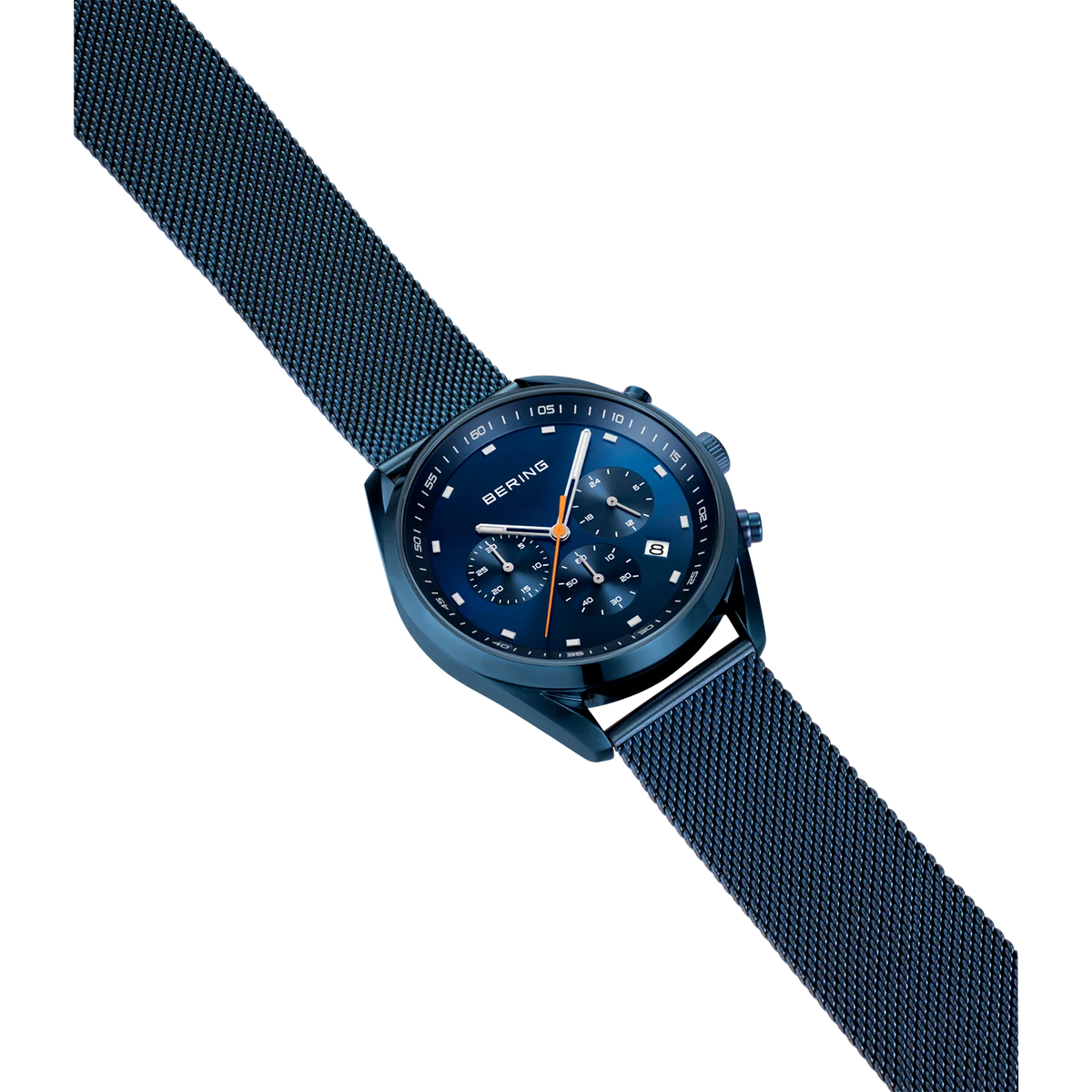 BERING Multifunction Mesh Watch Blue 40mm Blue Dial Men's Watch 19240-397