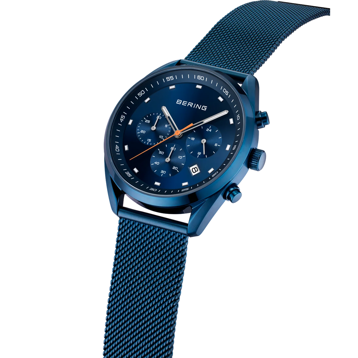 BERING Multifunction Mesh Watch Blue 40mm Blue Dial Men's Watch 19240-397
