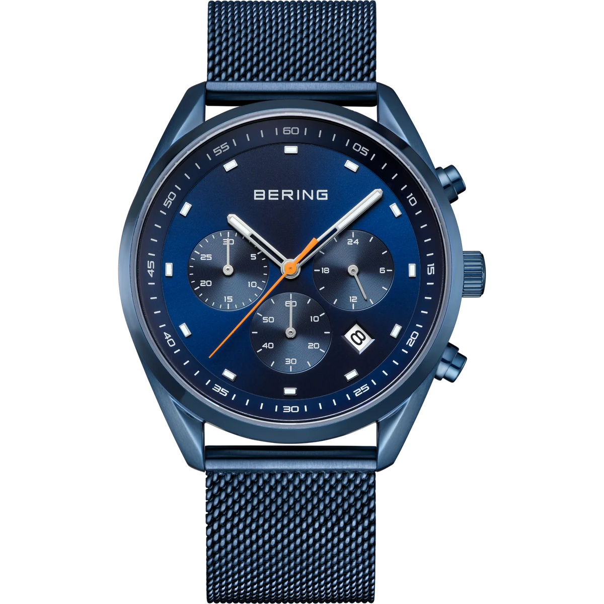 BERING Multifunction Mesh Watch Blue 40mm Blue Dial Men's Watch 19240-397