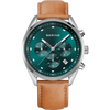 BERING Multifunction Leather Watch Green 40mm Green Dial Men's Watch 19240-508