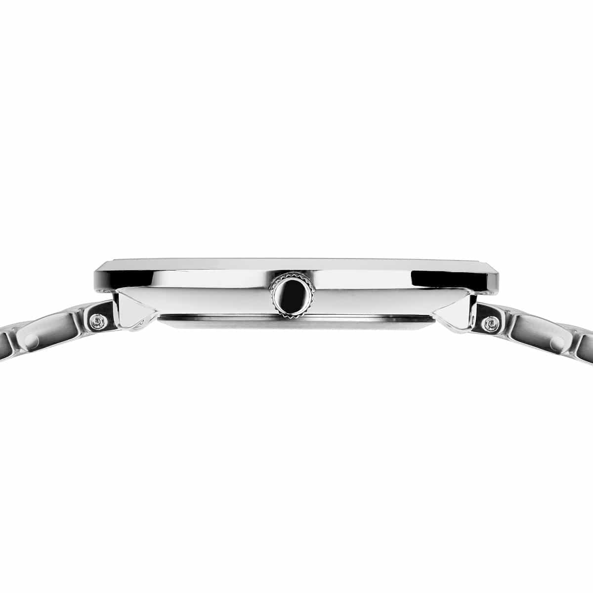 BERING Titanium Polished Silver 34mm White Dial Women's Watch 19334-004