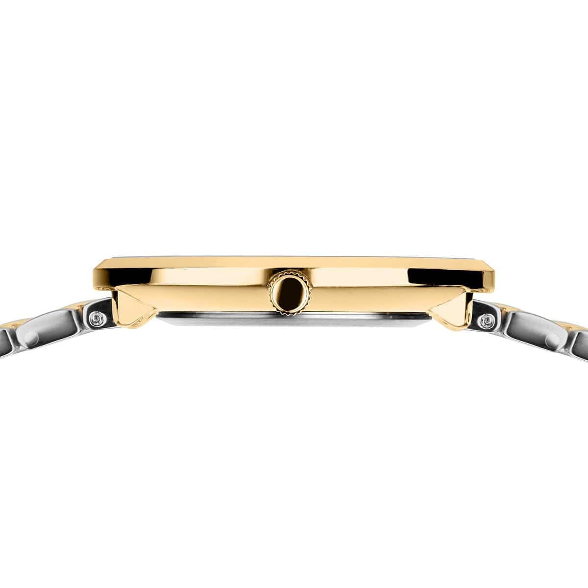 BERING Titanium Polished Gold 34mm White Dial Women's Watch 19334-010