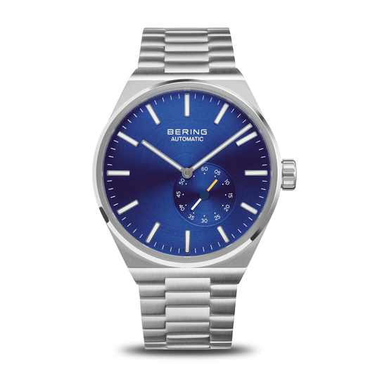 BERING Automatic 41mm Blue Dial Brushed Silver Men's Watch 19441-707