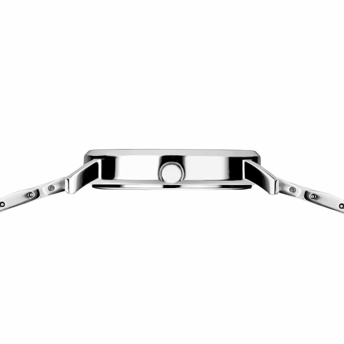 BERING Solar Polished Silver 35mm White Dial Women's Watch 19535-754