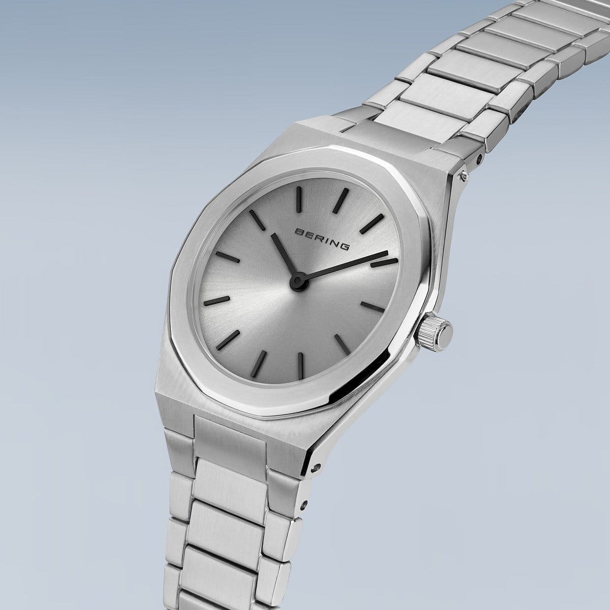 BERING Classic Polished/Brushed Silver 32mm Silver Sunray Women's Watch 19632-700