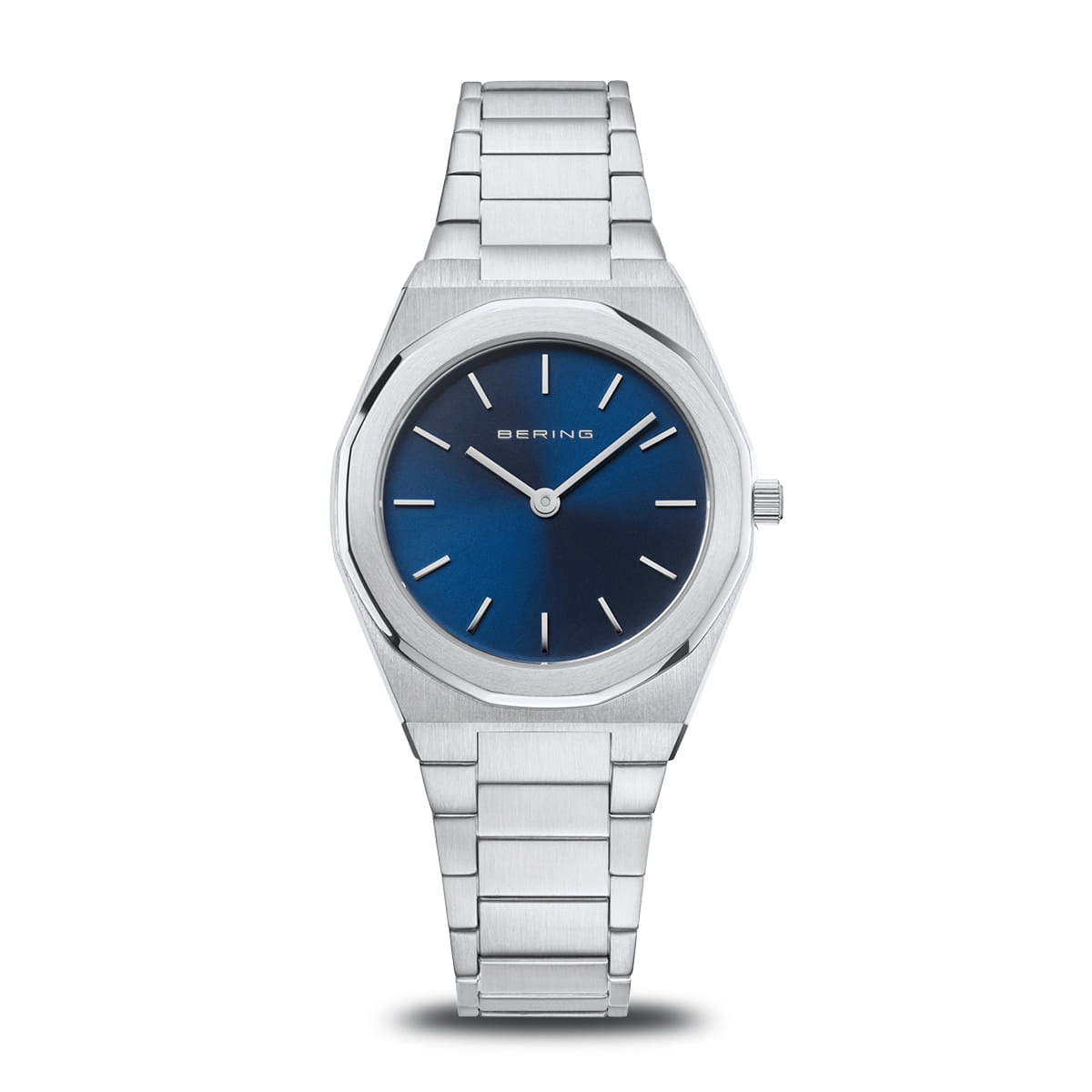 BERING Classic Polished/Brushed Silver 32mm Blue Dial Women's Watch 19632-707