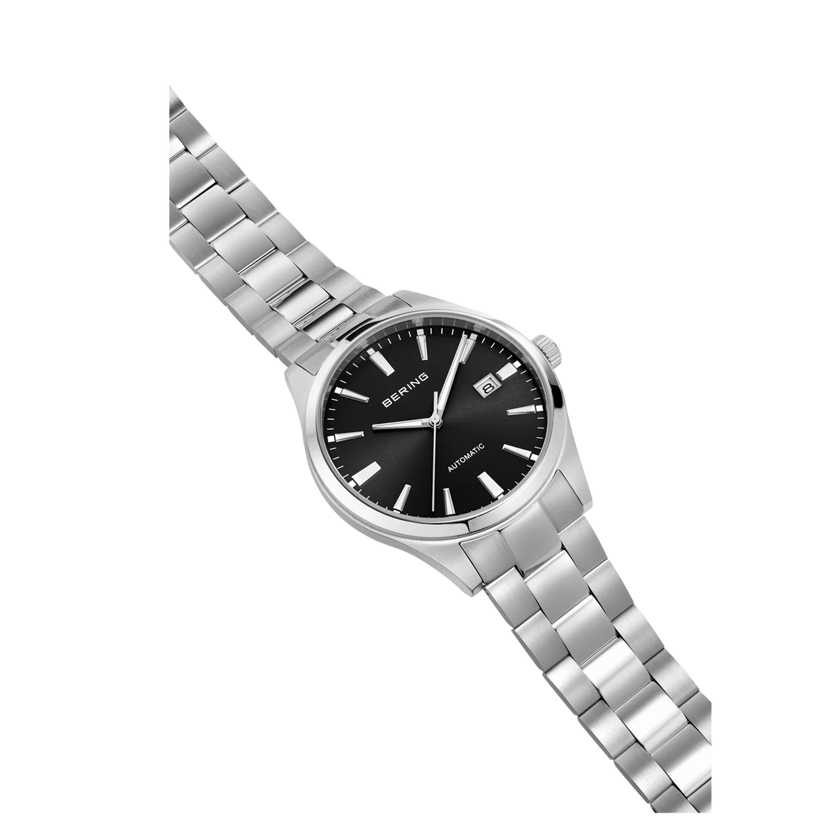 BERING Sunray Automatic Watch with Date Black 42mm Black Sunray Dial Men's Watch 19842-702