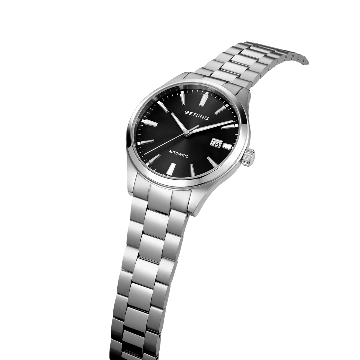 BERING Sunray Automatic Watch with Date Black 42mm Black Sunray Dial Men's Watch 19842-702