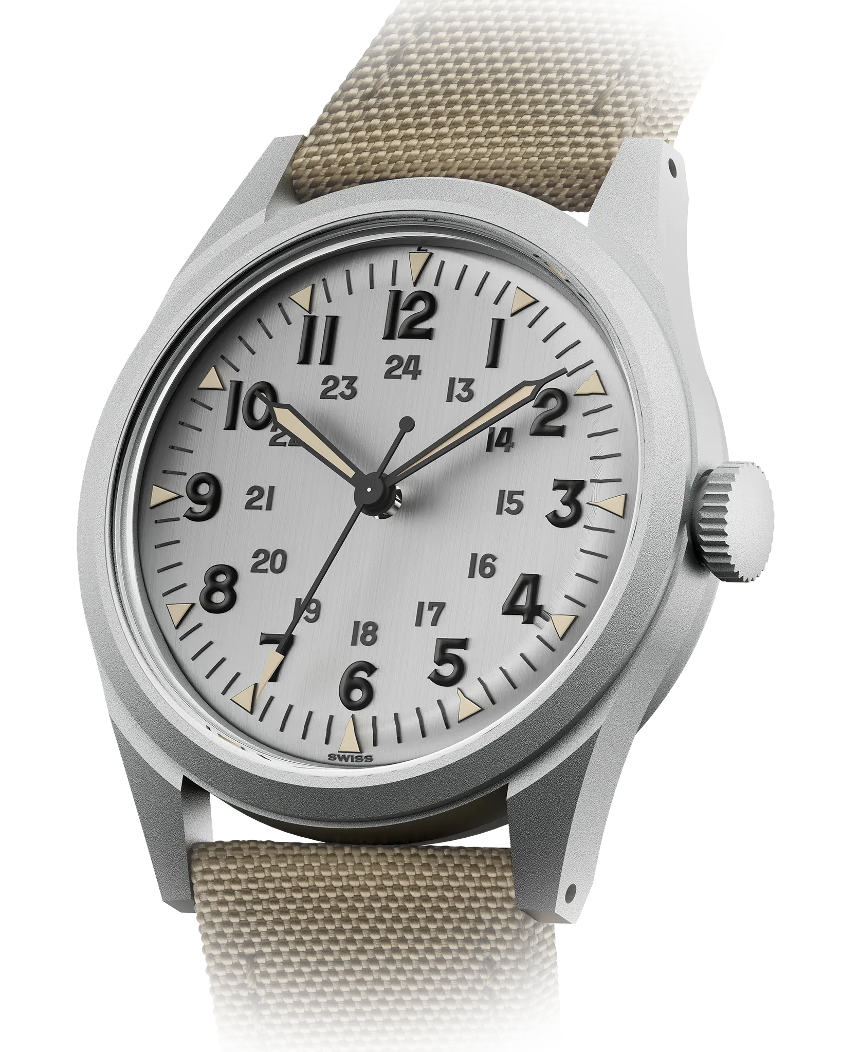 Benrus DTU Shield 38mm Silver Dial Men's Watch DTU-SS-S-038-01