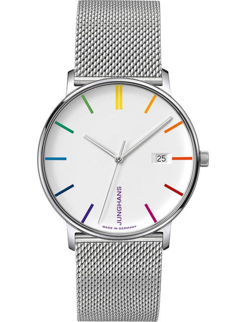 Junghans FORM Quarz Bauhaus Edition 39.3mm White Dial Men's Watch 41/4580.44