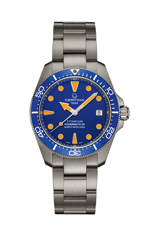 Certina DS Action Diver Titanium 38mm Blue Dial Men's Watch C0488074404100