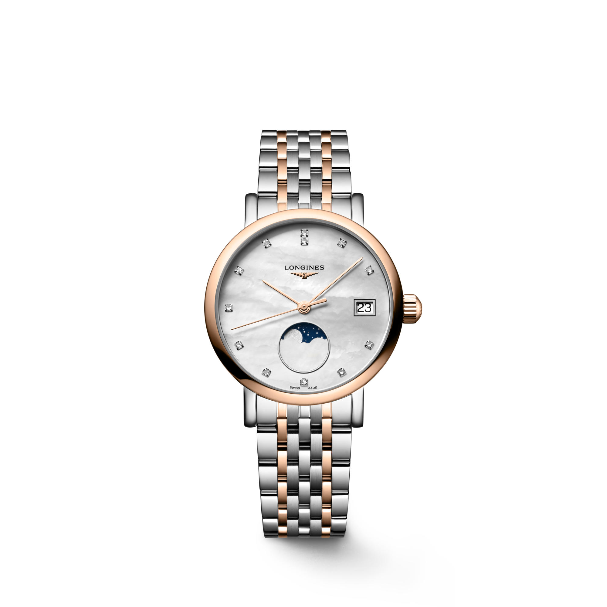 Longines Elegant Collection Moonphase 30mm White Mother-of-Pearl Dial Women's Watch L43305877