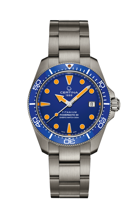 Certina DS Action Diver Titanium 38mm Blue Dial Men's Watch C0488074404100
