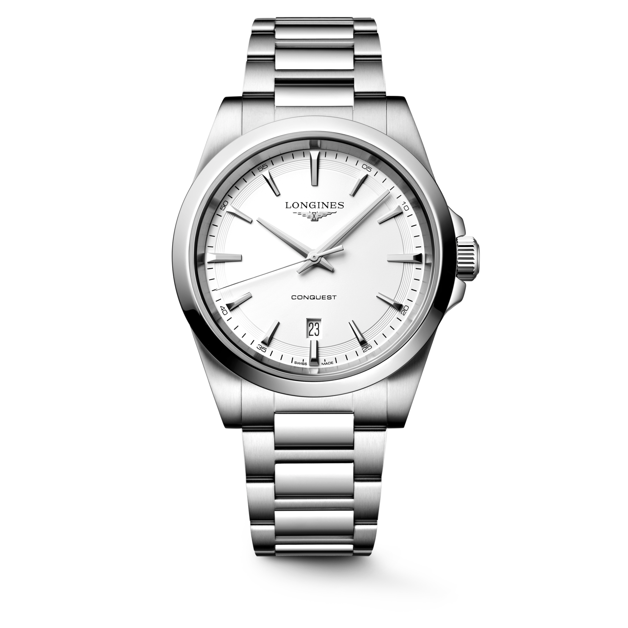 Longines Conquest Quartz 41mm White Dial Men's Watch L38604126