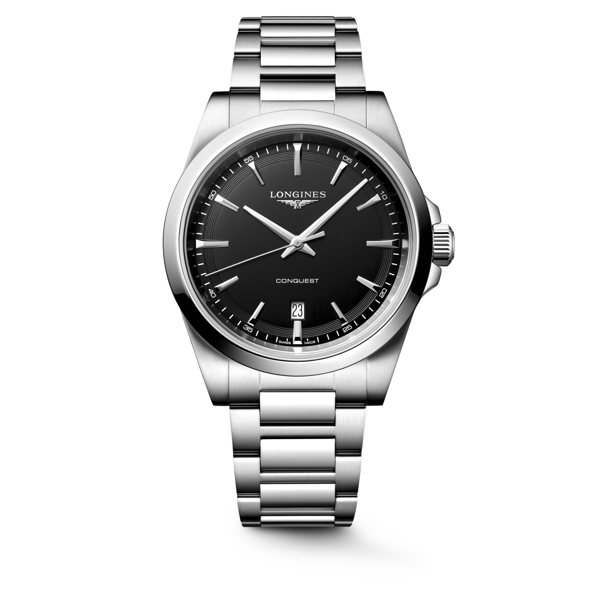 Longines Conquest Quartz 41mm Black Dial Men's Watch L38604526