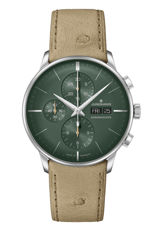 Junghans Meister Chronoscope 40.7mm Fir Green Dial Men's Watch 27/4222.03