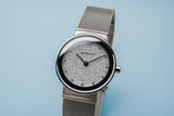 BERING Classic Polished Silver 26mm Silver Stardust Dial Women's Watch 10126-0003