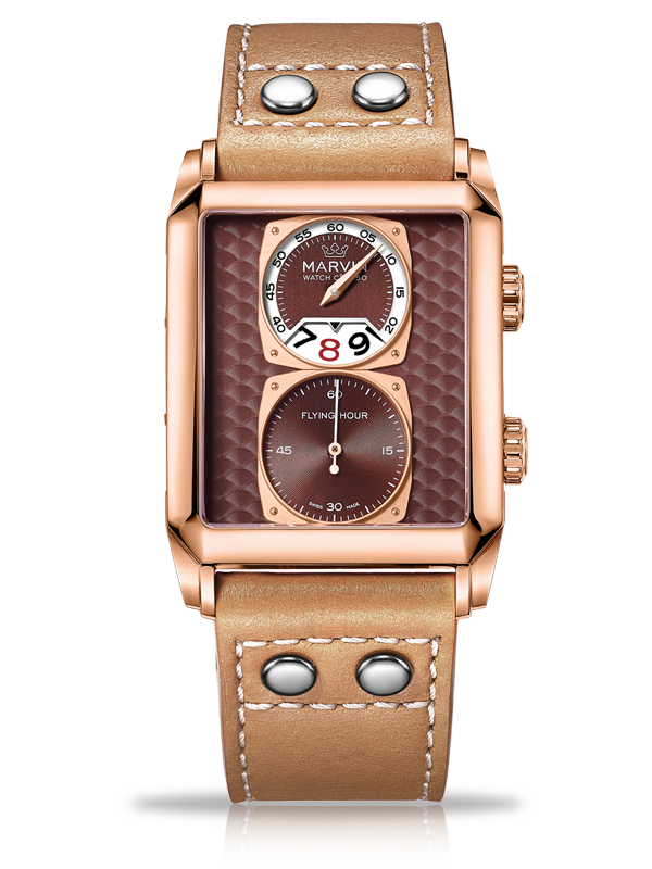 Marvin Malton Rectangular 50mm Brown Dial Men's Watch M024.54.81.68.1