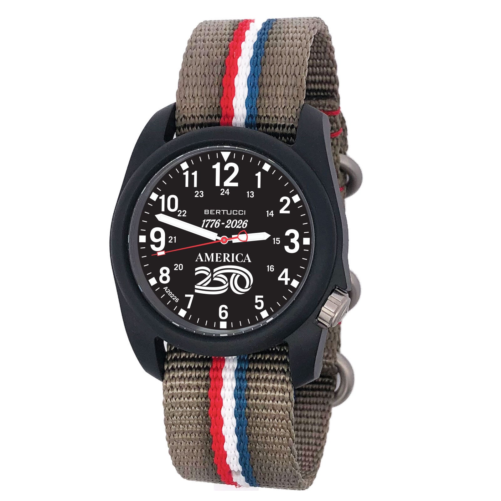 Bertucci DX3 Field America 250 40mm Black Dial Men's Watch 11157
