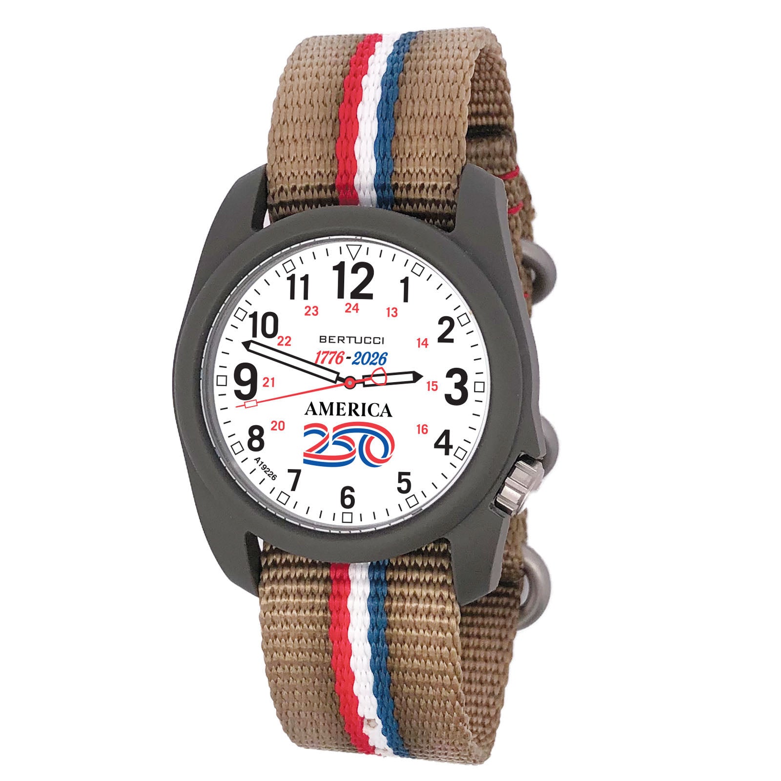 Bertucci DX3 Field America 250 40mm White Dial Men's Watch 11159