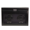 WOLF Heritage Double Watch Winder With Storage Black 270402