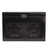 WOLF Heritage Double Watch Winder With Storage Black 270402