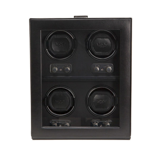 WOLF Heritage 4 Piece Watch Winder Black 270602