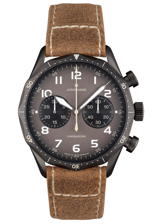 Junghans Meister Pilot Brown-Gray Chronograph Men's Watch 027/3794.00