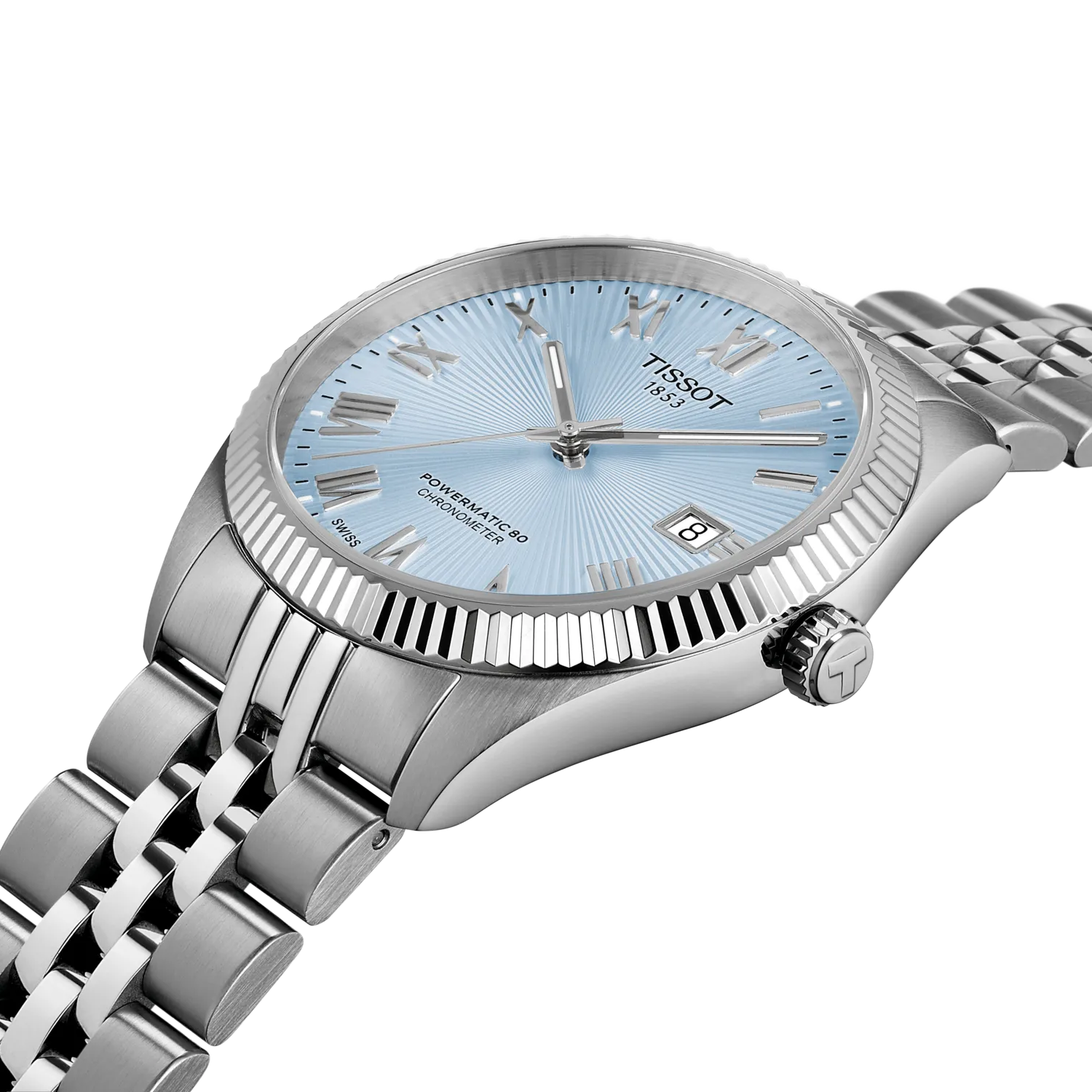 Tissot Ballade Powermatic 80 COSC 39mm Ice Blue Dial Men's Watch T1564081135300