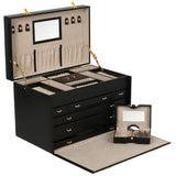 WOLF Heritage Black Jewelry Armoire Box 280802