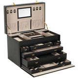 WOLF Heritage Black Jewelry Armoire Box 280802