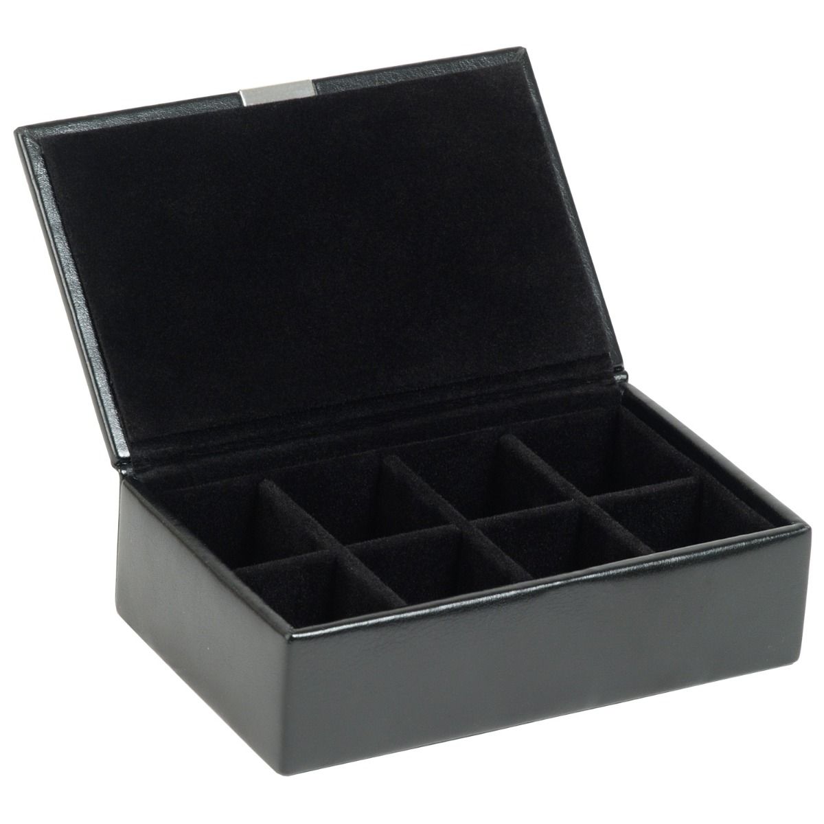 WOLF Heritage 8 Piece Cufflink Box Black 290202