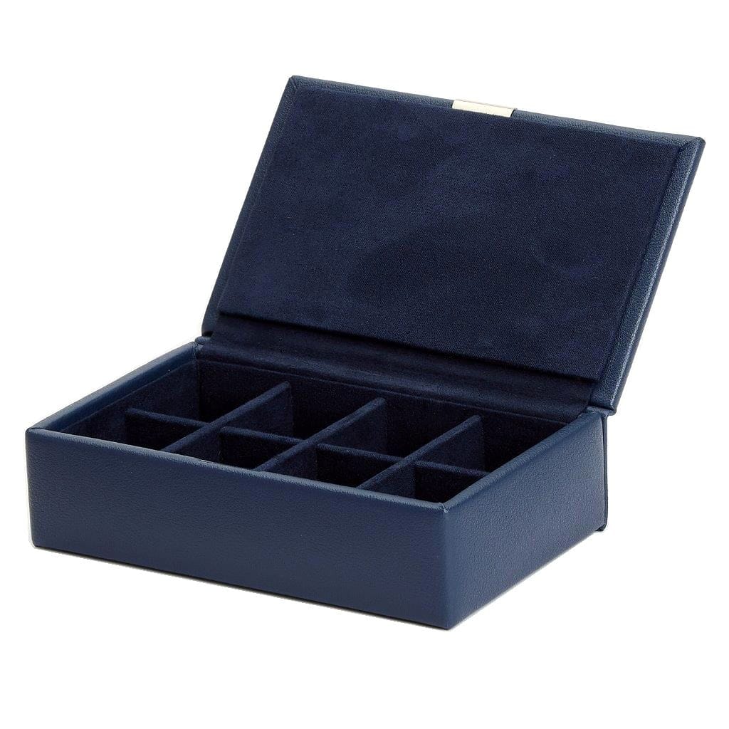 WOLF Heritage 8 Piece Cufflink Box Navy 290217