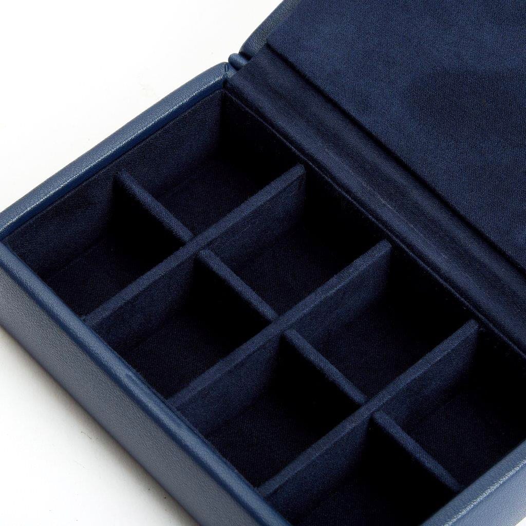 WOLF Heritage 8 Piece Cufflink Box Navy 290217
