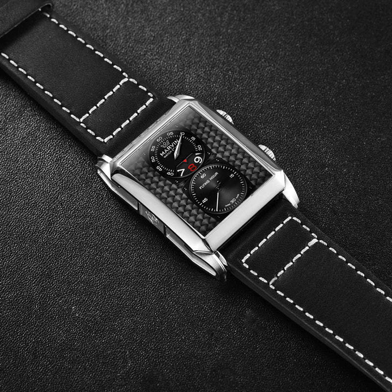 Marvin Malton Rectangular 50mm Black Dial Men's Watch M024.14.41.64