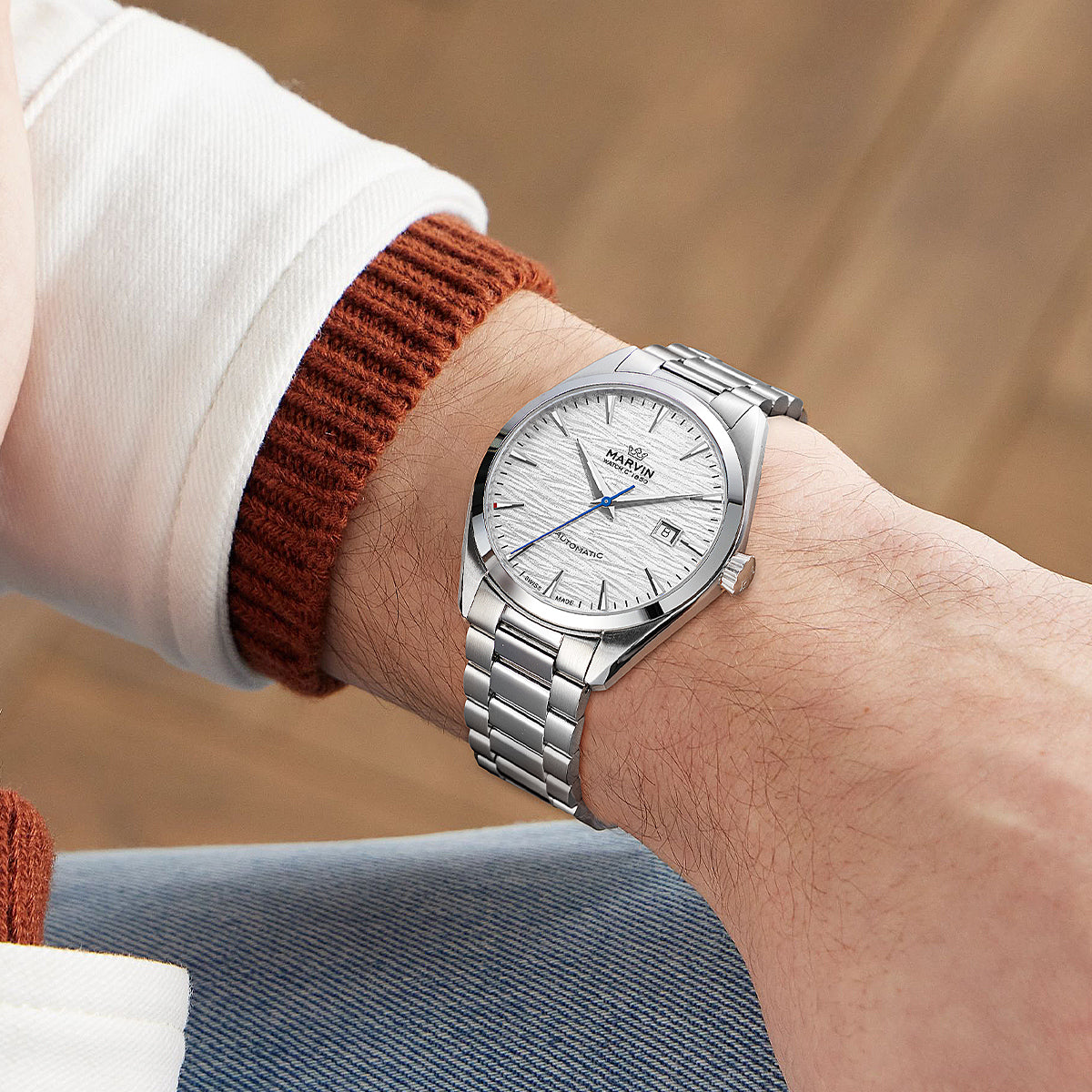 Marvin Other 41mm Birch-Patterned Dial Men's Watch M161.13.31.11