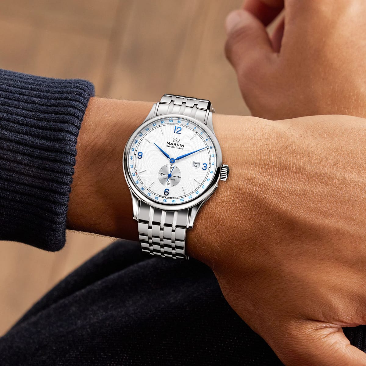 Marvin Other 41mm White Guilloché Dial Men's Watch M135.13.24.11