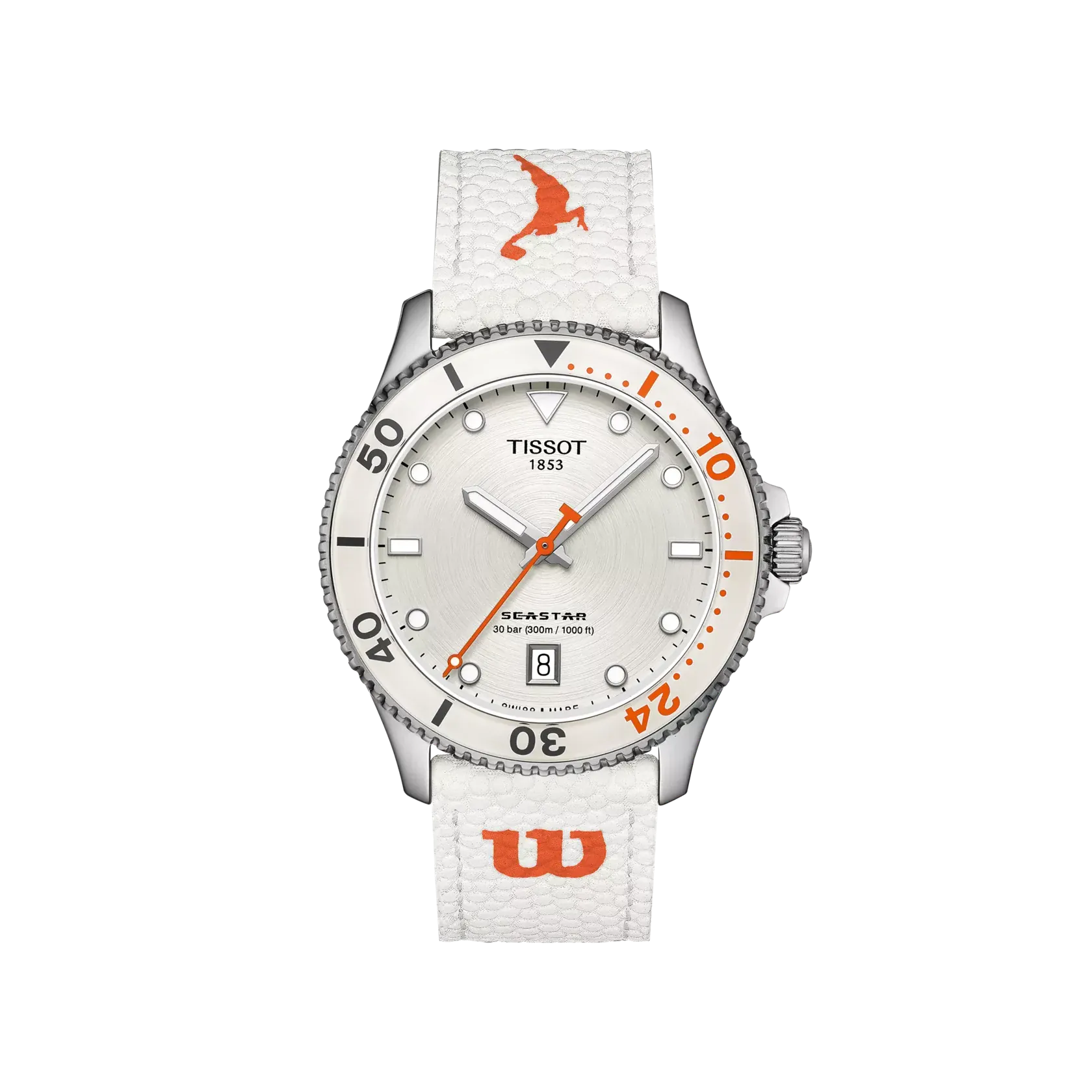 Tissot Seastar Wilson WNBA 40mm White Dial Men's Watch T1204101701100